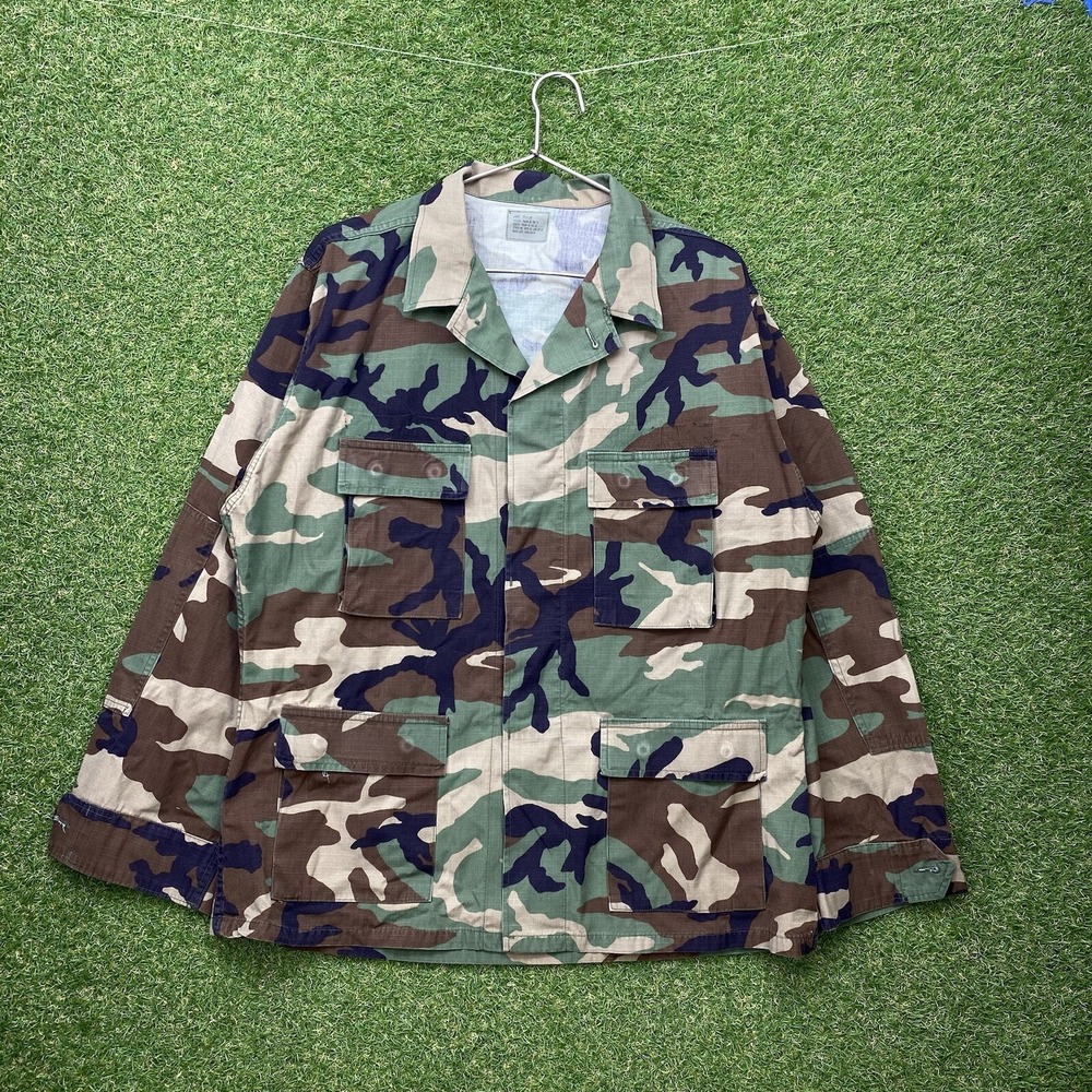 Vintage US Air Force Woodland Jacket Tri Colour Camouflage Size Large Regular